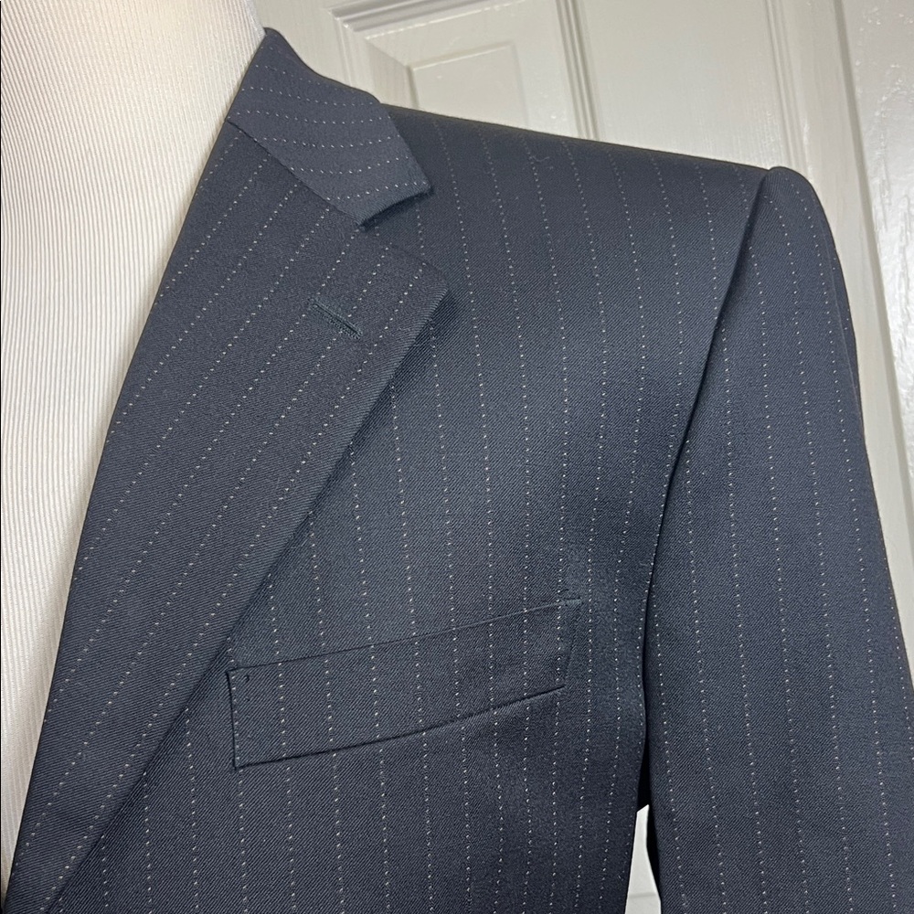 Gianni Manzoni Pinstripes Brown Three Buttons Blazer Jacket Made in Italy Sz 42R